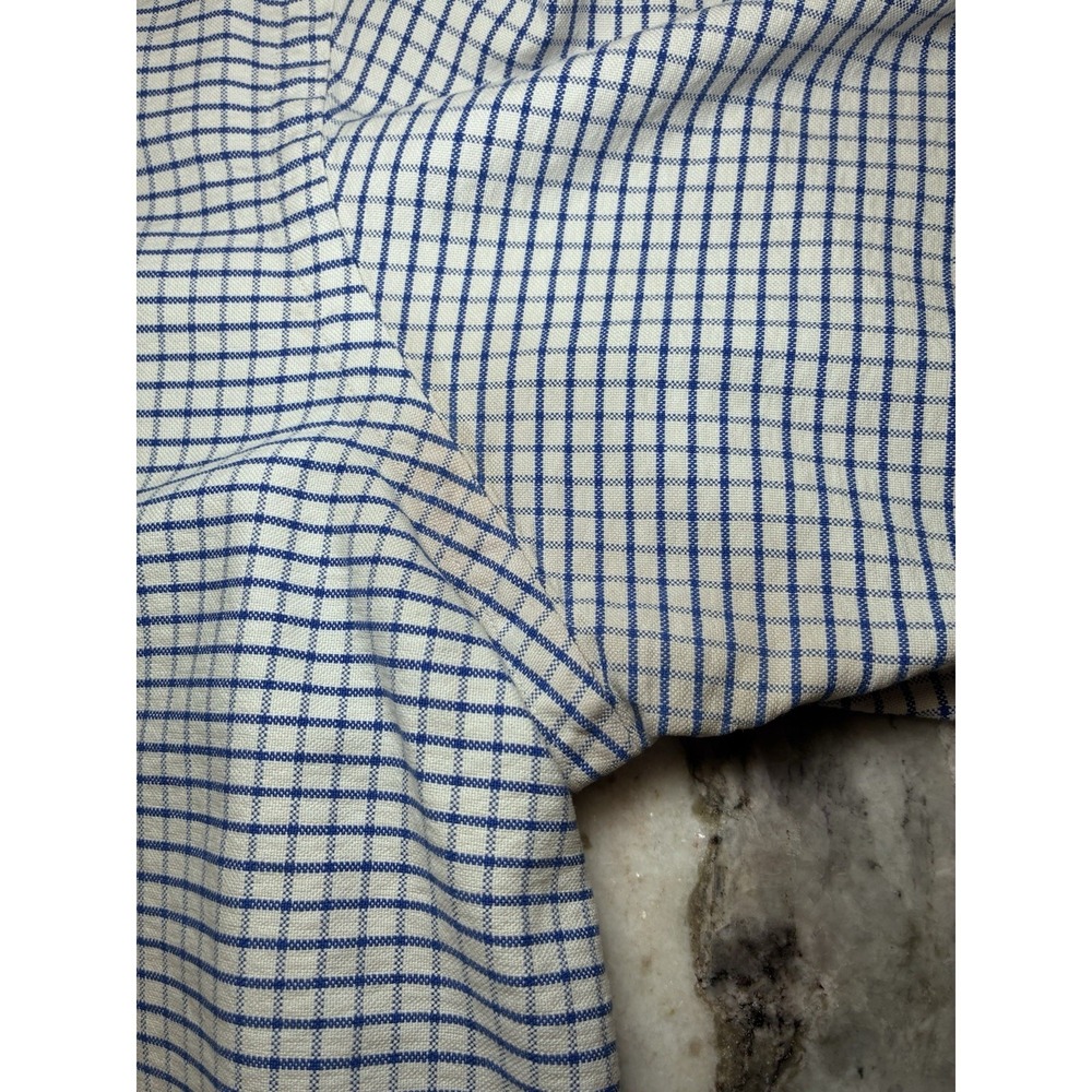 Ralph Lauren Mens Classic Fit Blue White Check Oxford Button Down Shirt Large - Picture 9 of 10